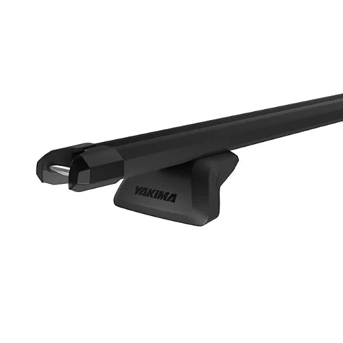 SightLine roof rack tower with JetStream black crossbar showing aerodynamic low-profile design