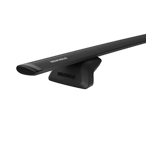 SightLine tower paired with CoreBar black steel crossbar – streamlined flush-mount fitment