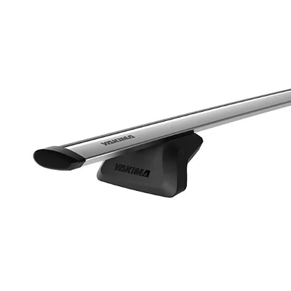 SightLine tower installed with JetStream silver crossbar – low-drag roof rack setup for vehicles with flush rails