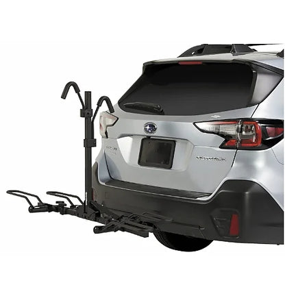 SportRack Crest SR2901 hitch mount bike rack shown in partially folded position on rear vehicle