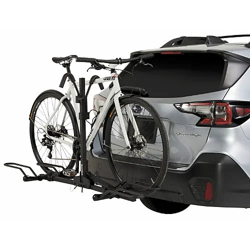 SportRack SR2901 Crest 2-bike platform hitch mount bike rack carrying two bicycles on a rear vehicle hitch