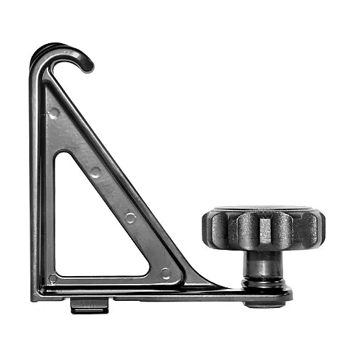 Thule Aero Load Stop close-up side view with knob and angled bracket