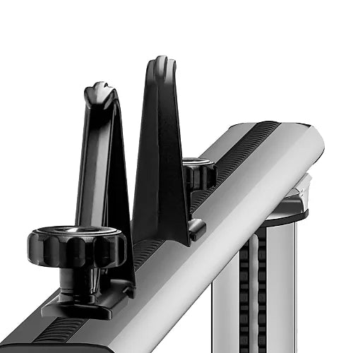 Thule Aero Load Stop clamps mounted on crossbar for load stabilization