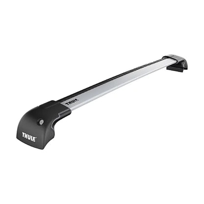 Silver variant of Thule AeroBlade Edge Flush Bar top view
