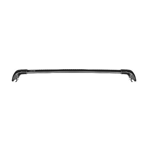 Thule AeroBlade Edge black crossbar viewed from side showing aerodynamic low-profile design
