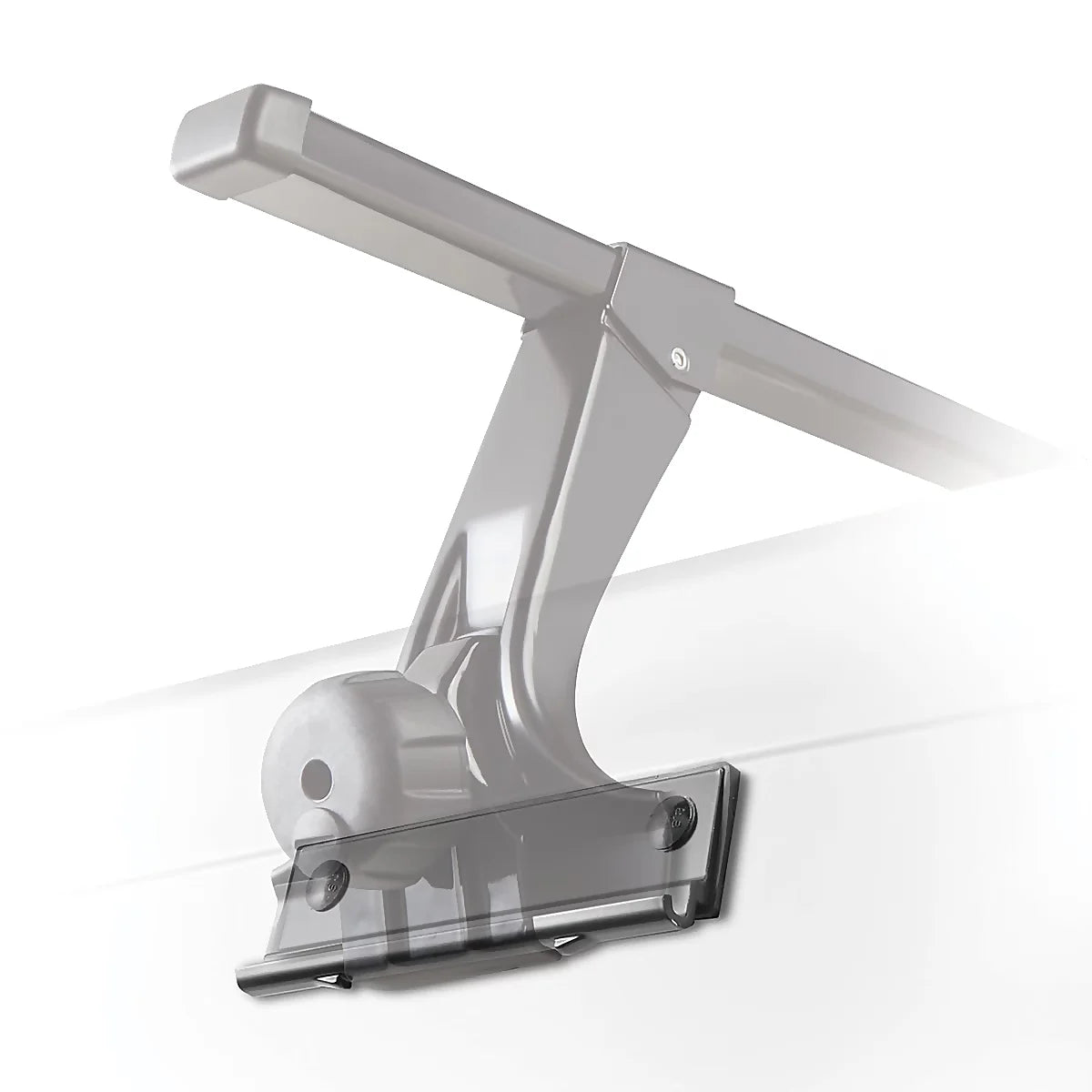 Thule Artificial Raingutters side bracket close-up showing metal construction and attachment detail