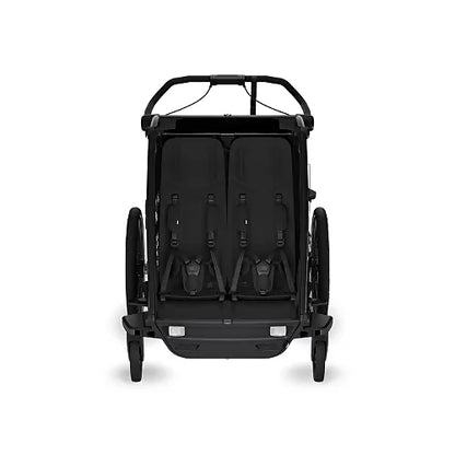 Side view of Thule Chariot Sport 2 Single stroller with aerodynamic frame and large rear wheels