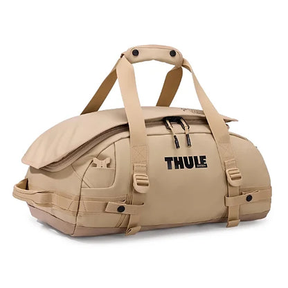 Thule Chasm 30L small duffel bag in gentle beige perfect for gym or carry-on travel