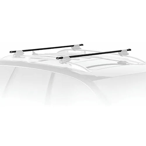 Side view of Thule Classic SquareBar showing black polymer coating