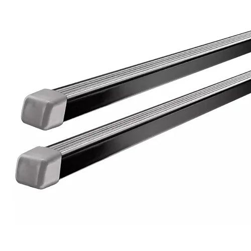 Top detail view of Thule Classic SquareBar highlighting textured finish