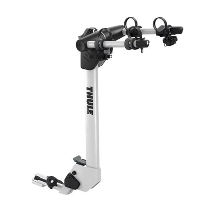 Thule Helium Pro 2-bike aluminum hitch rack with extended arms and cradles