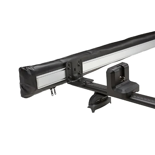 Mounting hardware of Thule OverCast attached to vehicle load bars