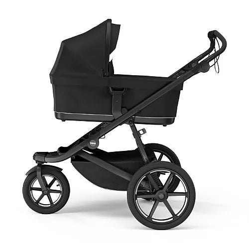 Thule Urban Glide 3 all-terrain stroller with black bassinet attachment side profile