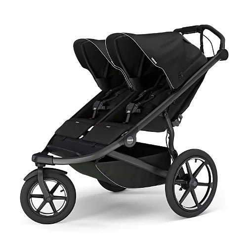 Thule Urban Glide 3 double black all-terrain side-by-side stroller with large air-filled wheels