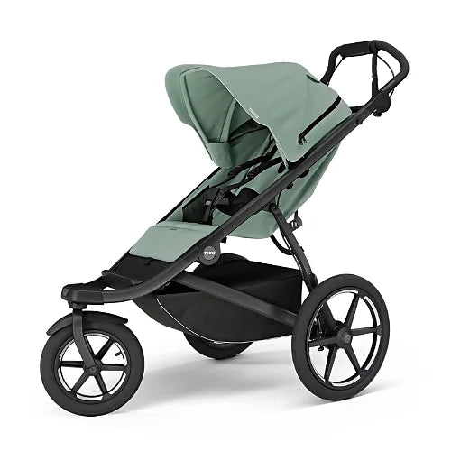 Thule Urban Glide 3 mid blue all-terrain jogging stroller with large wheels and adjustable canopy