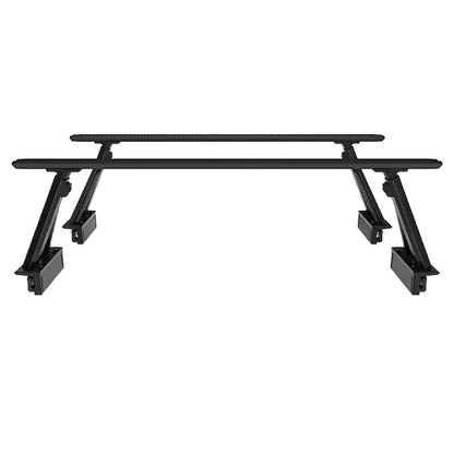 Thule Xscape truck rack black - front angle with crossbars