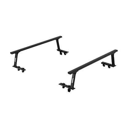 Thule Xsporter Pro Mid bed rack system with two crossbars and mounting feet for pickup trucks