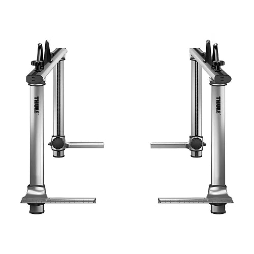 Thule Xsporter Pro adjustable silver rack system displayed standalone