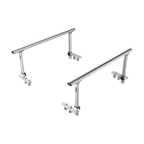 Thule Xsporter Pro silver adjustable truck rack top view showing clamps
