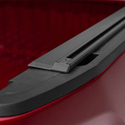 Truxedo Elevate TS Rails installed inside truck bed rail with flush mount view