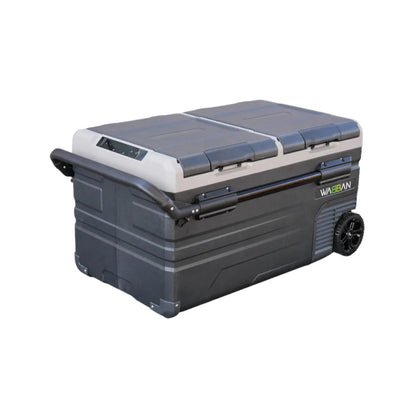 Wabban 75L portable fridge/freezer with wheels and dual lids closed