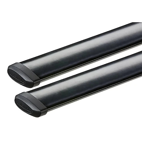 Yakima CoreBar aerodynamic steel roof rack crossbars close-up view