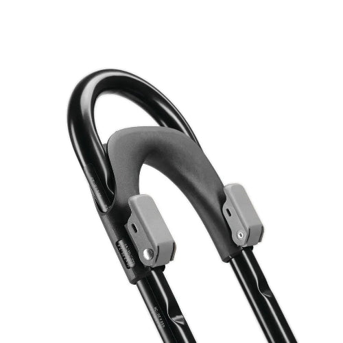 Close-up of the Yakima FrontLoader’s front wheel hoop and clamp mechanism.