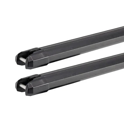 Endcap view showing integrated tie-down points on Yakima HD Bar crossbars