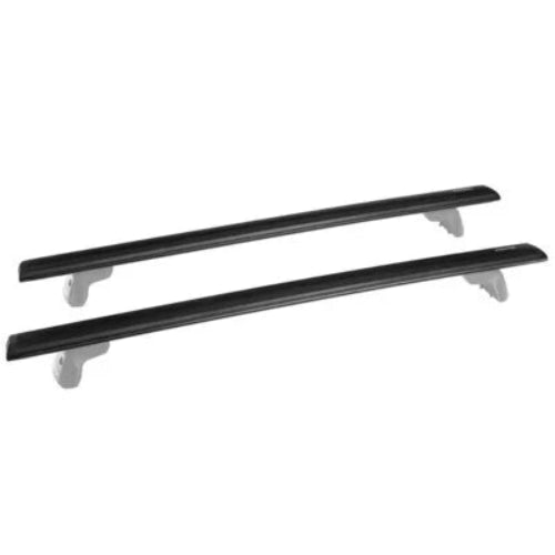 Yakima JetStream crossbars mounted on roof rack towers in black finish