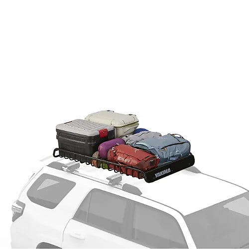 Yakima LoadWarrior Extension fully loaded on SUV roof