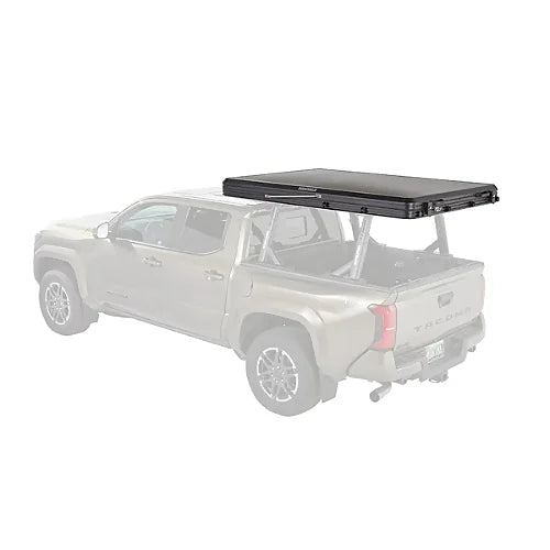 Top-down closed configuration of Yakima SkyPeak HD rooftop tent on vehicle