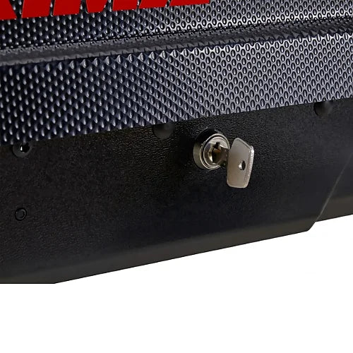 Close-up of Yakima TopWater locking system with key inserted